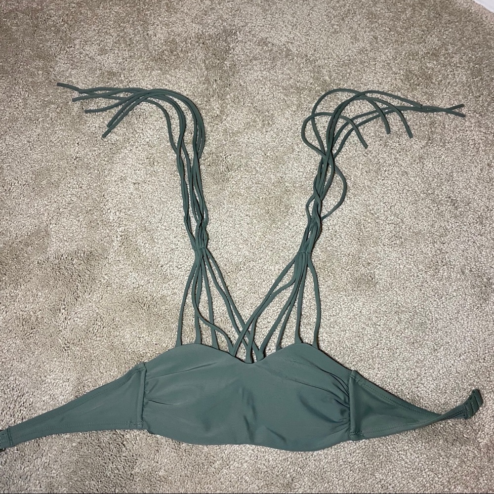 🍄Xhilaration Army Green Bikini Top